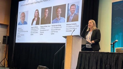 Angela Johnson at the ISCT Annual Meeting on advanced CMC strategies, May 2023