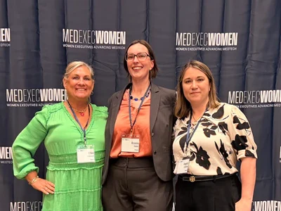Angela Johnson at the MedTech Executive Women's Conference, where she sponsors and mentors the next generation of women speakers